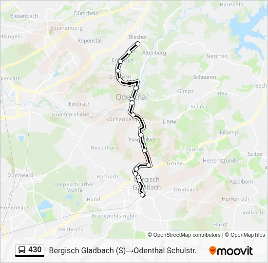 430 Bus Line Map