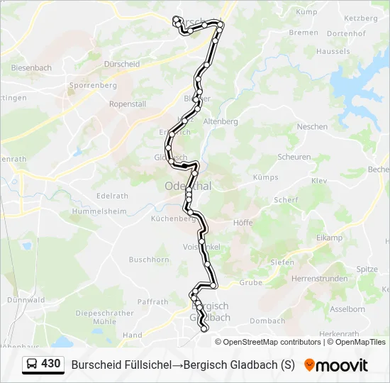 430 Bus Line Map