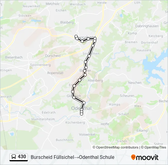 430 Bus Line Map