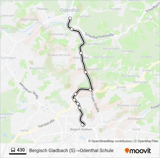 430 Bus Line Map