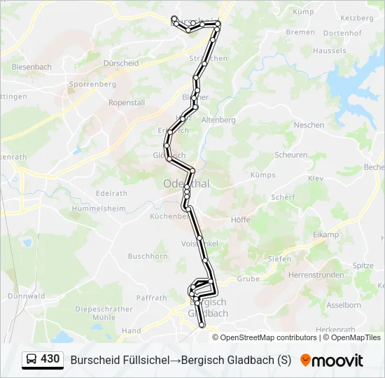 430 Bus Line Map