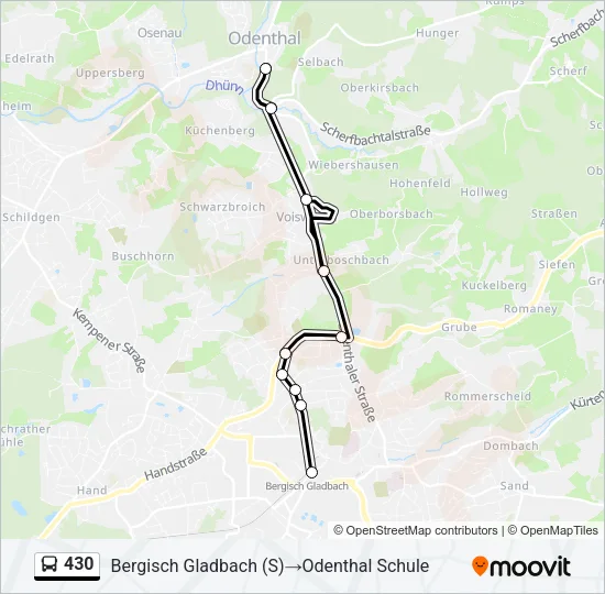 430 Bus Line Map