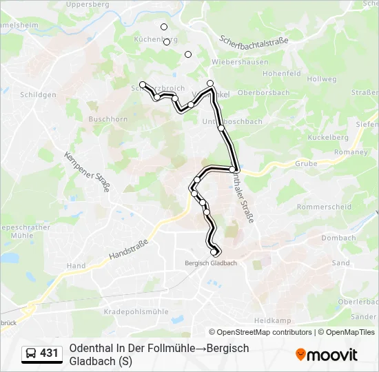 431 Bus Line Map