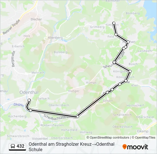 432 Bus Line Map