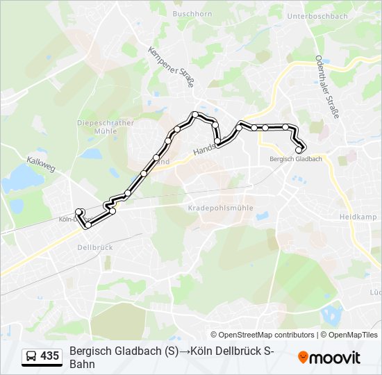 435 bus Line Map