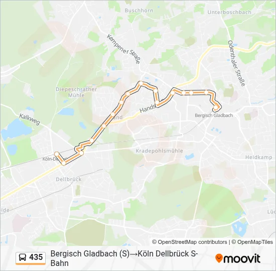 Buslinie 435 Karte