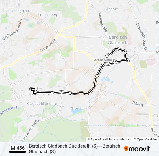 436 bus Line Map