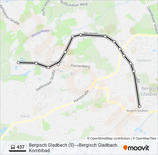 437 Bus Line Map