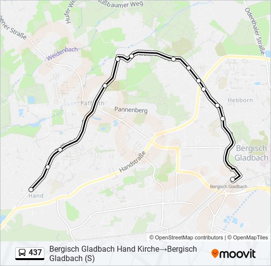 437 bus Line Map