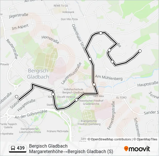 439 Bus Line Map