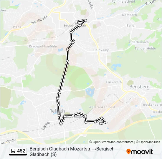 452 Bus Line Map