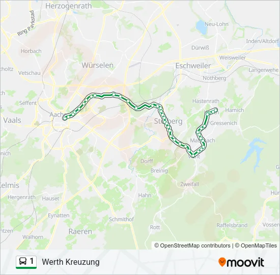 1 Bus Line Map