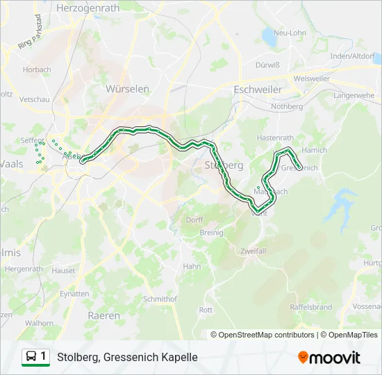 1 Bus Line Map