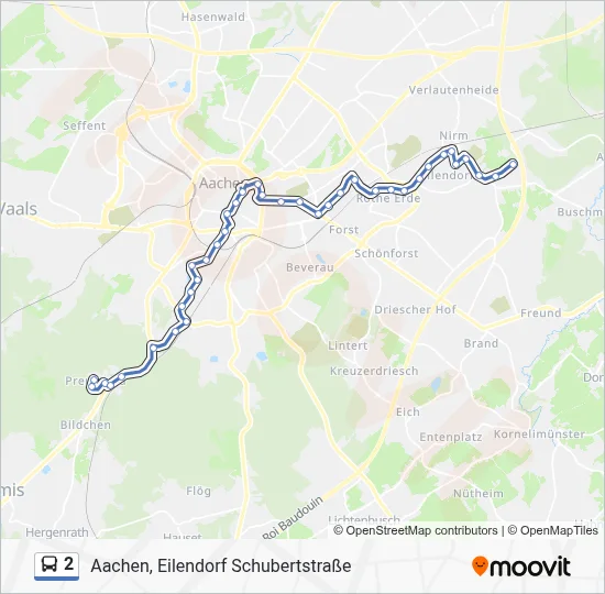 2 Bus Line Map