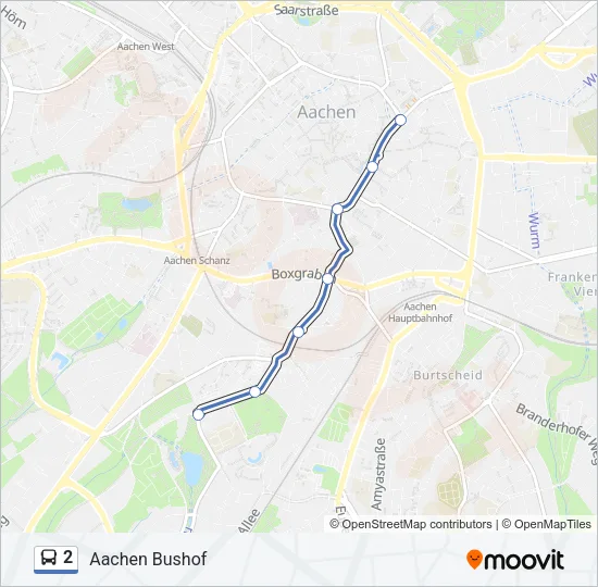 2 Bus Line Map