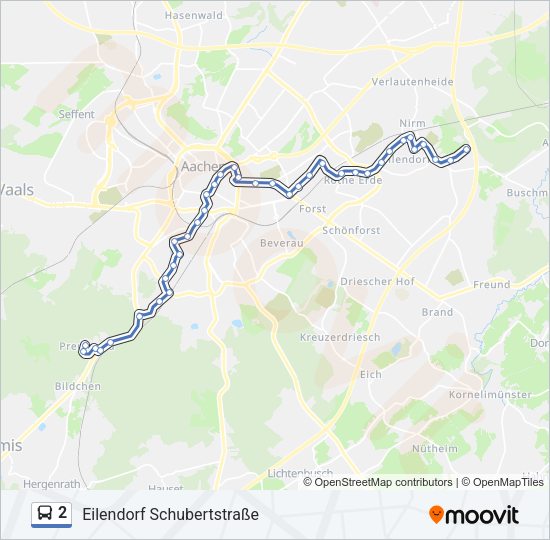 2 Bus Line Map