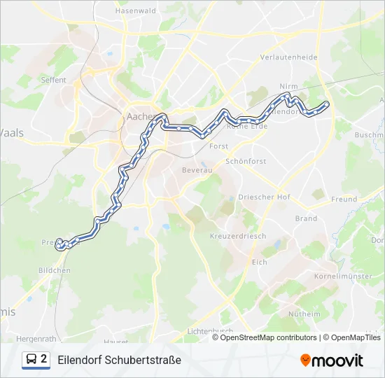 2 Bus Line Map