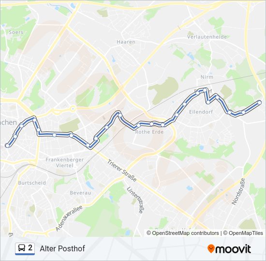 2 Bus Line Map