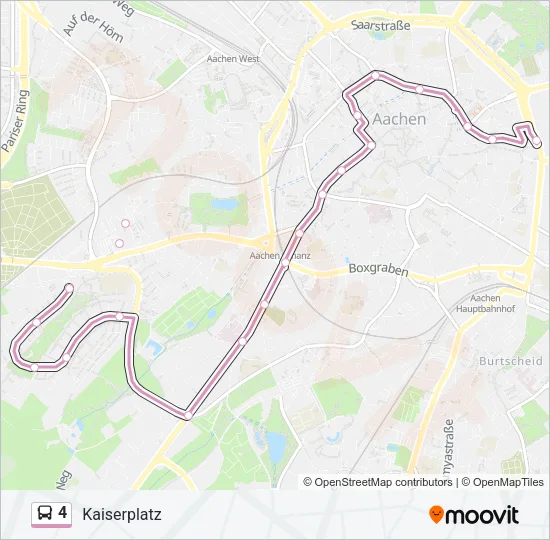 Автобус 4: карта маршрута