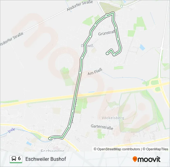 6 Bus Line Map