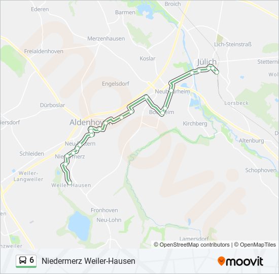 6 bus Line Map