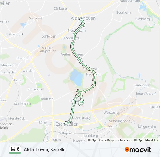 Автобус 6: карта маршрута