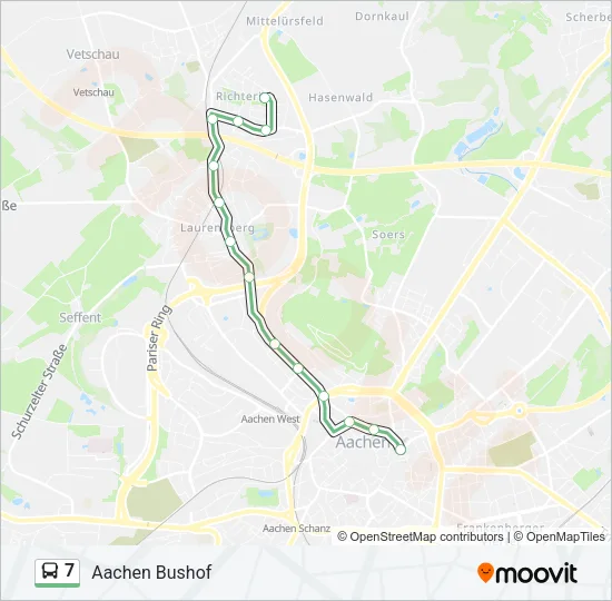 7 Bus Line Map