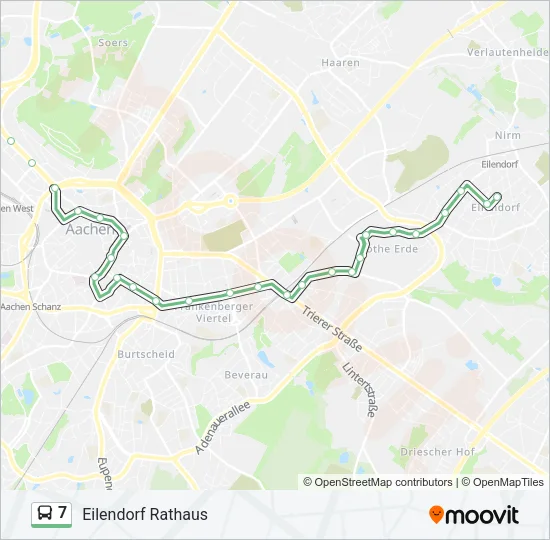 7 Bus Line Map