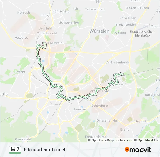 7 Bus Line Map