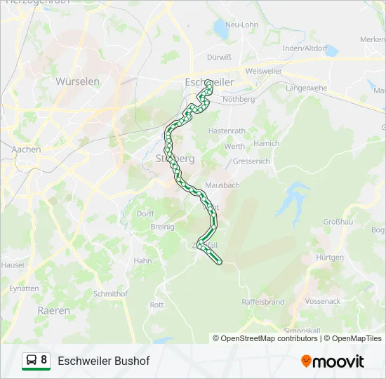 8 Bus Line Map