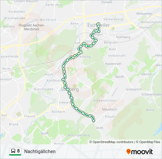 8 Bus Line Map