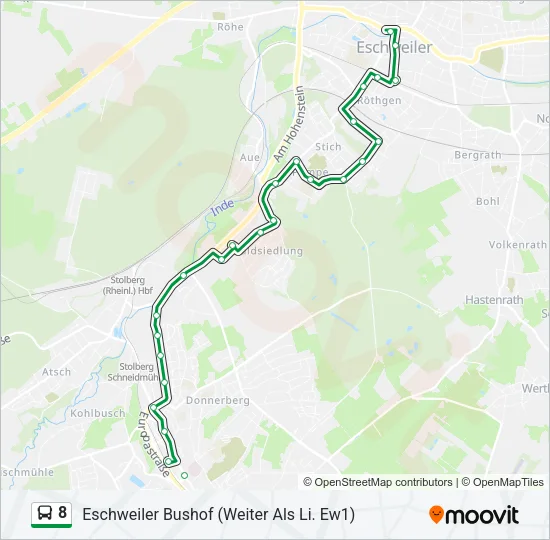 8 Bus Line Map