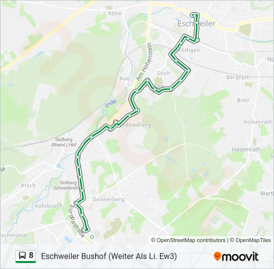 8 Bus Line Map