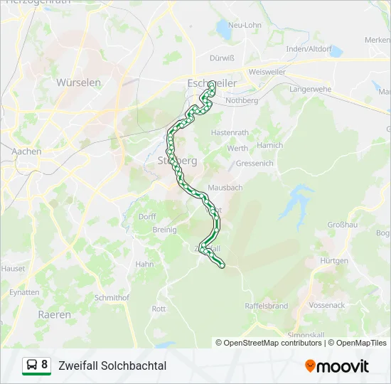 8 Bus Line Map