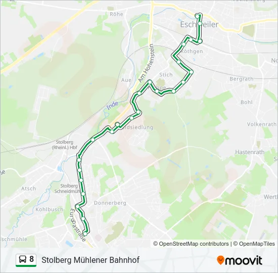 8 Bus Line Map