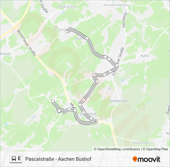 E Bus Line Map