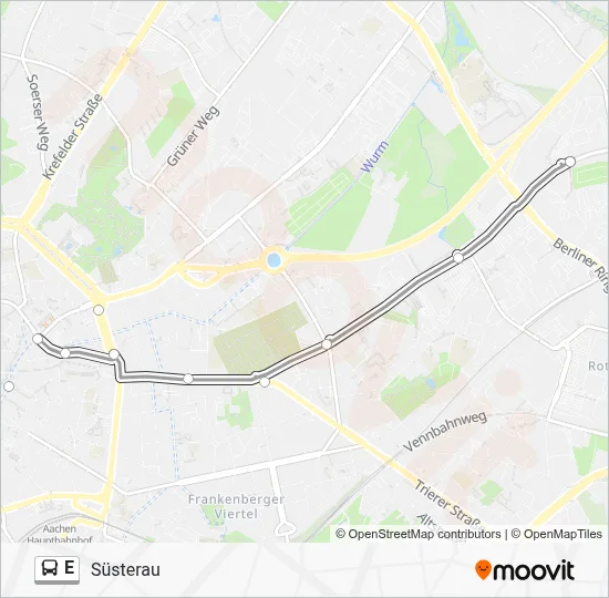 Buslinie E Karte