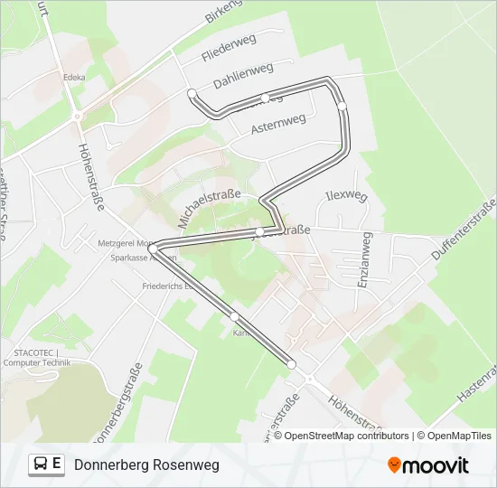 E Bus Line Map