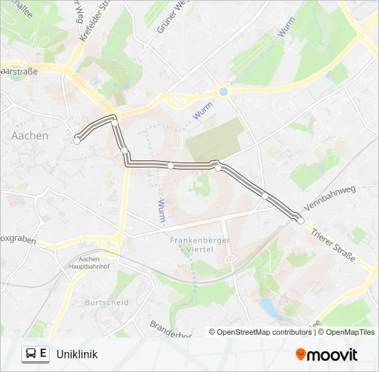 E Bus Line Map