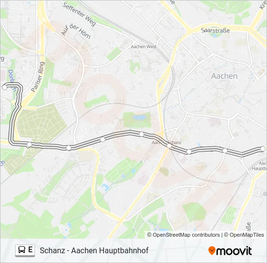 E Bus Line Map