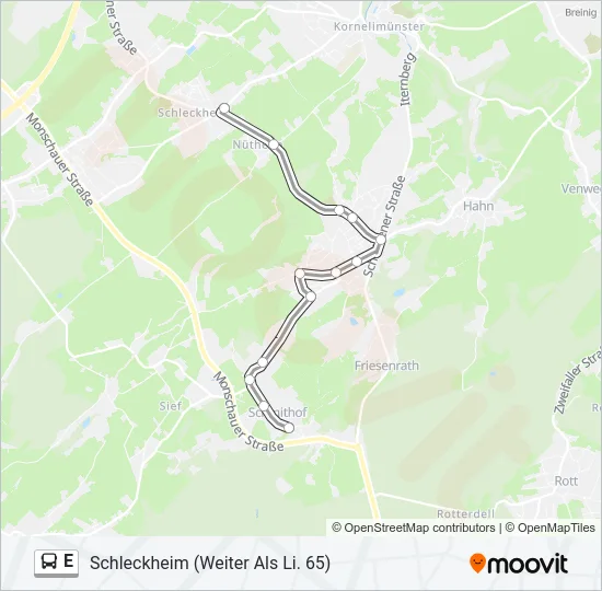 E Bus Line Map