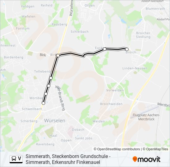 v Route: Schedules, Stops & Maps - Würselen Parkhotel (Updated)