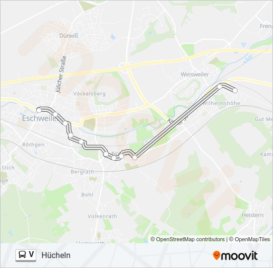 V bus Line Map