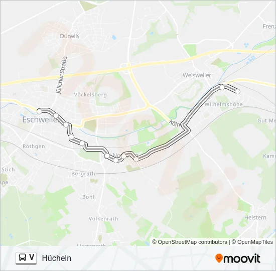 V Bus Line Map