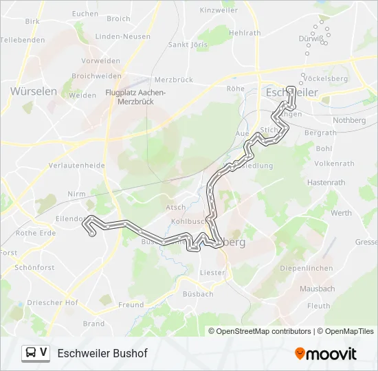 V Bus Line Map