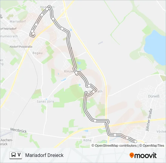 V Bus Line Map