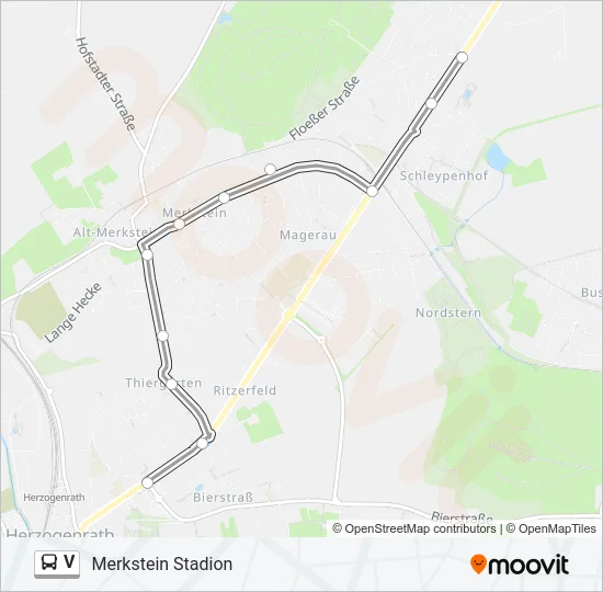 V Bus Line Map