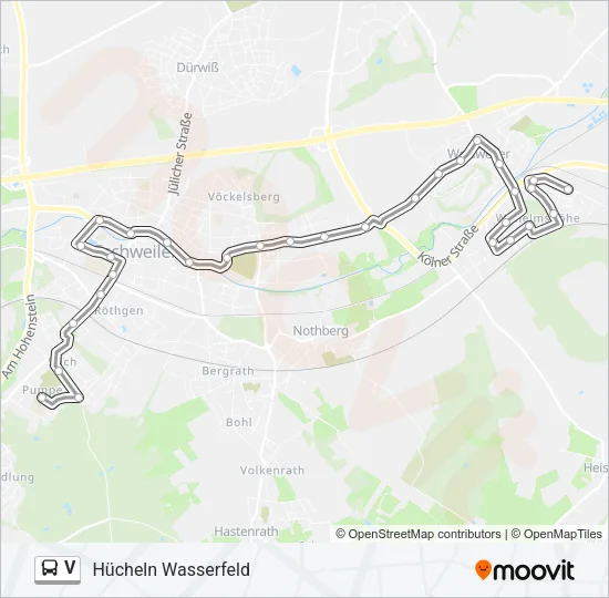 V Bus Line Map