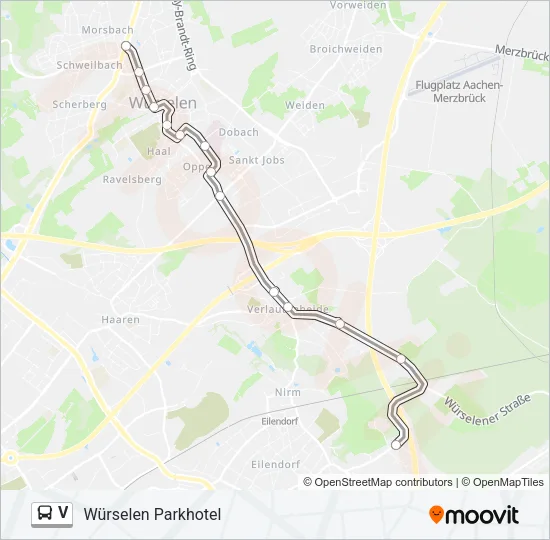 V Bus Line Map