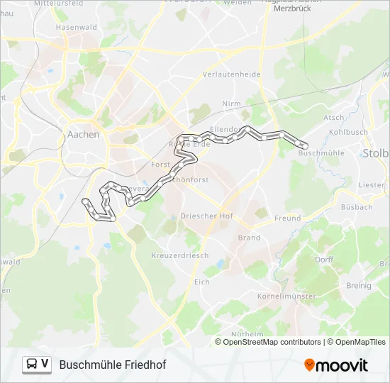 V Bus Line Map